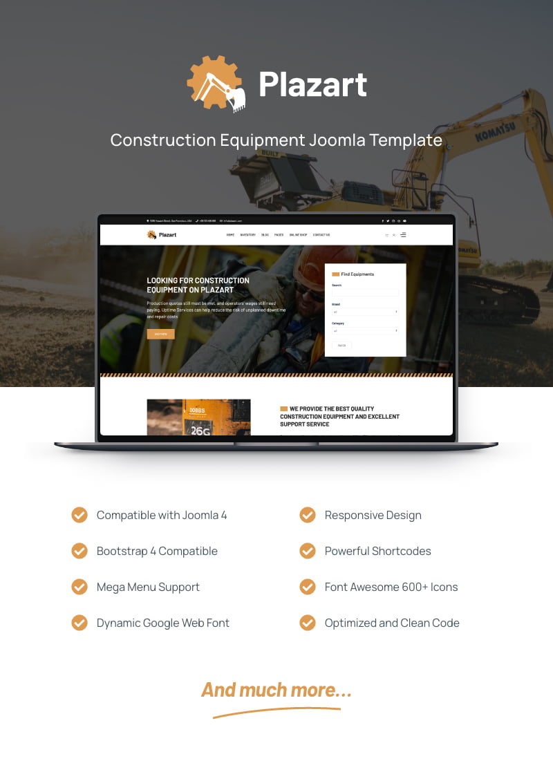 Construction Equipment Joomla Template